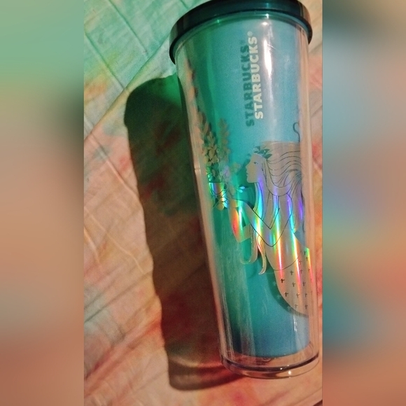 NWT Starbucks 2022 NEW* Mermaid Frosted Iridescent Tumbler - Picture 3 of 10